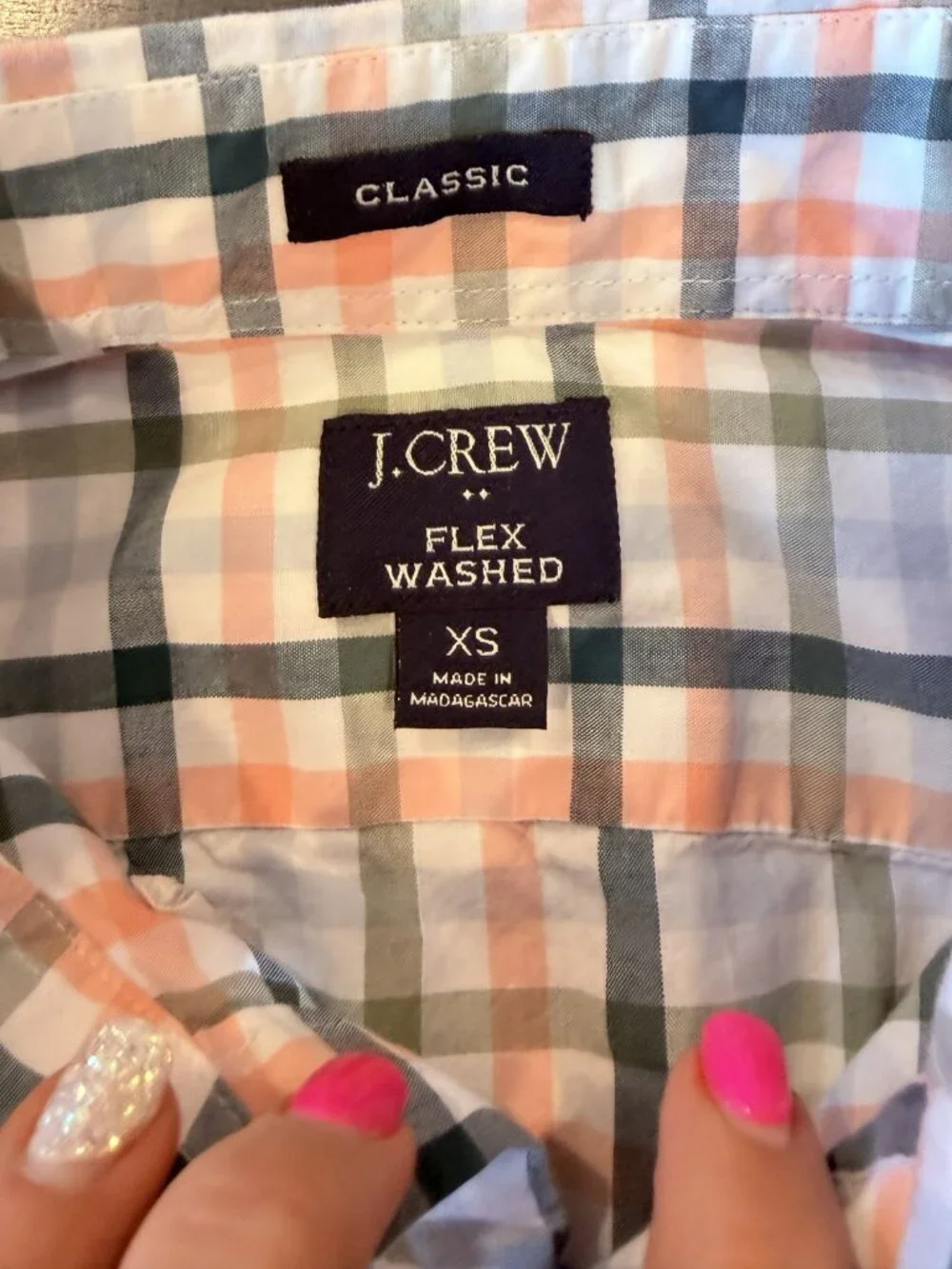 J. Crew Classic Men’s Flex Wash Plaid Button Up Shirt Size XS Multi-Color
